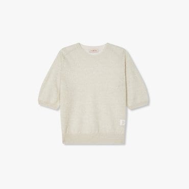 일라일 린넨 블렌드 크루넥 니트 풀오버-오트밀(IA15252330)