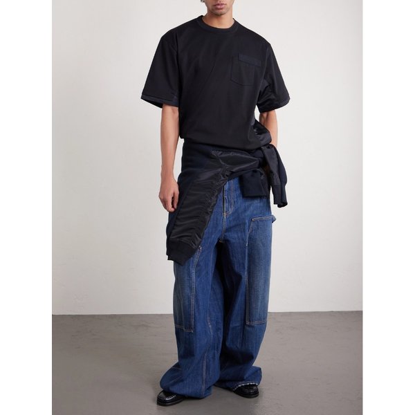 아플리케 쉘 트리밍 코튼 저지 티셔츠 46376663162924542