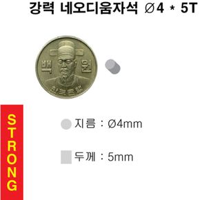 초강력 네오디움 영구 원형 자석 4X5T 50개