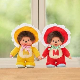 1300K 레트로 몬치치 Monchhichi 인형 S-Red Yellow