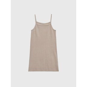 Mohair Jacquard Knit Layered Sleeveless Dress