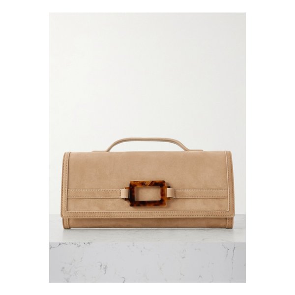 벨 비비에 버클 스웨이드 클러치 탠 브라운 46376663162873019