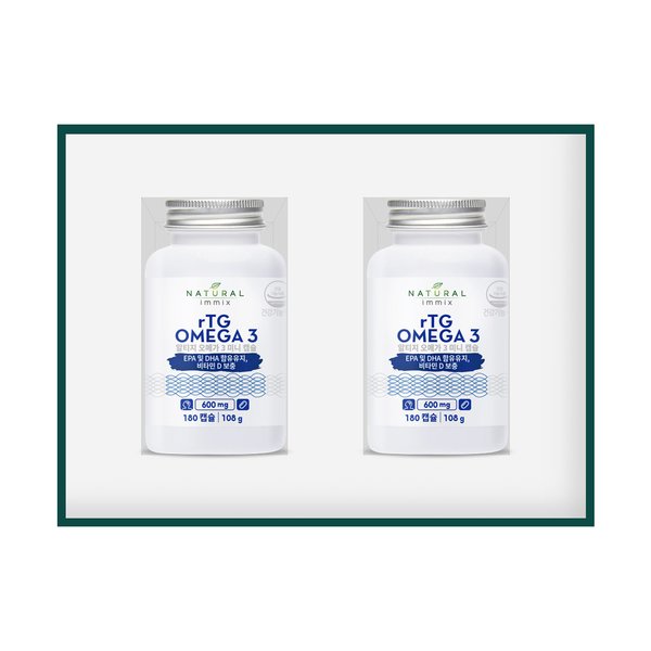 [선물세트] 내추럴이믹스 캐나다 rTG오메가3 미니캡슐 600mg (6개월분)