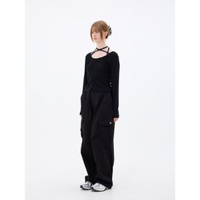 LUNA WIDE PANTS / BLACK