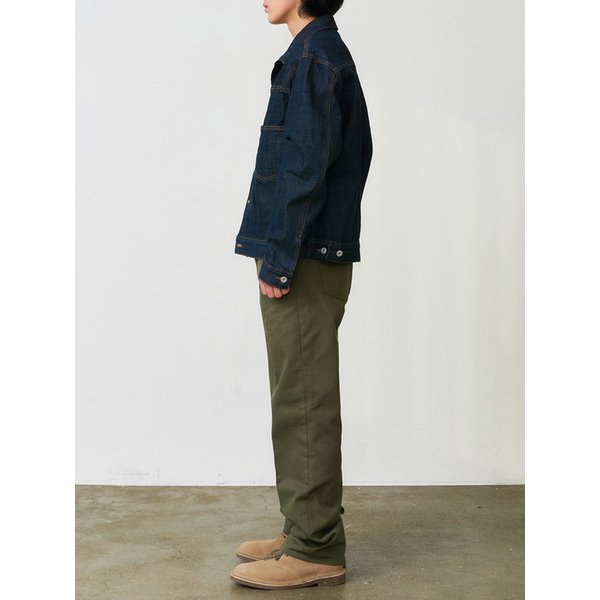 DEN0657 crease chino pants (olive)