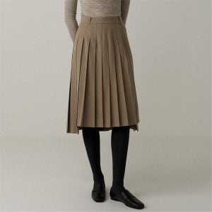 blank03 [블랭크03] pleats wool skirt (beige)