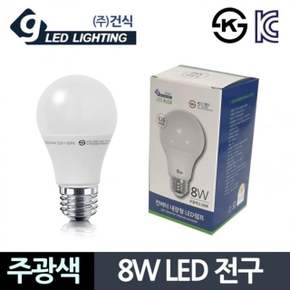 건식8W 주광색 LED LED전구 컨버터 다마 내장형 형광