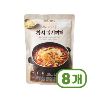  피코크 우리집참치김치찌개 즉석조리식품 500g x 8개