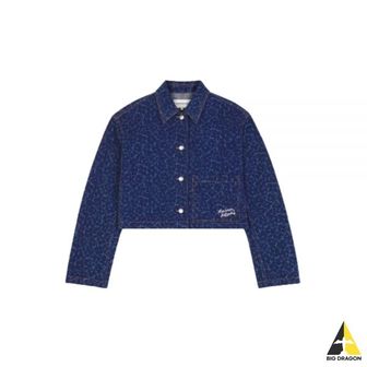 메종키츠네 메종키츠네 24 CROPPED DENIM JACKET (MW02113WW5024-O010) (크롭 데님 자켓)