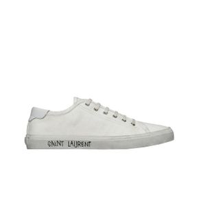 생로랑 캔버스 스무스 레더 말리부 스니커즈 옵틱 화이트 Saint Laurent Malibu Sneakers in Can