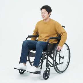 LH-E1 접이식 수동 휠체어 12kg 가벼운 경량 펑크없는 통타이어 실내 실외 가정용