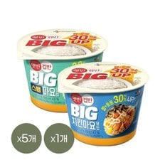  [1등 컵밥] 햇반 컵반 BIG 스팸마요덮밥 307g x5개+치킨마요덮밥 313g x1개