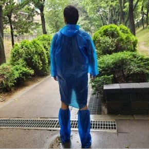 일회용 방수 비닐 우비 장화 세트