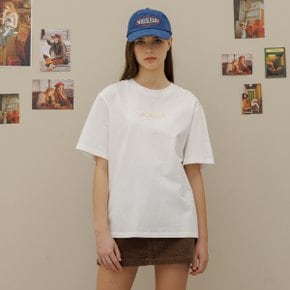 Logo round half-sleeve t-shirt_White