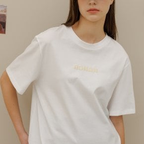 Logo round half-sleeve t-shirt_White