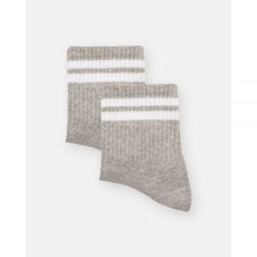 Pull and Bear 풀앤베어 스트라이프 양말 2켤레 세트 - 그레이
