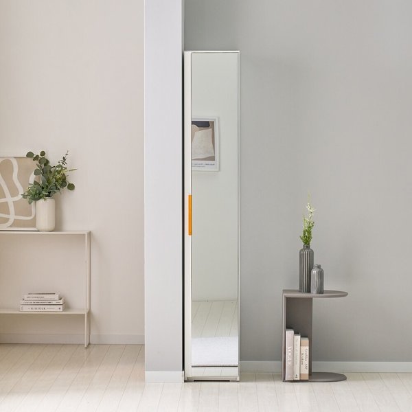 거울도어 행거옷장 장롱 드레스룸 30cm P0000QUI (착불)