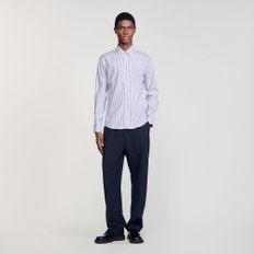 [SANDRO HOMME] 코튼 스트라이프 셔츠 SH25S3MRH1344