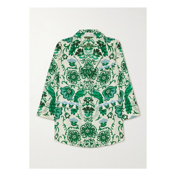 카라 카라 베네치아 플로럴 지오메트릭 실크 트윌 재킷 1647597325832026