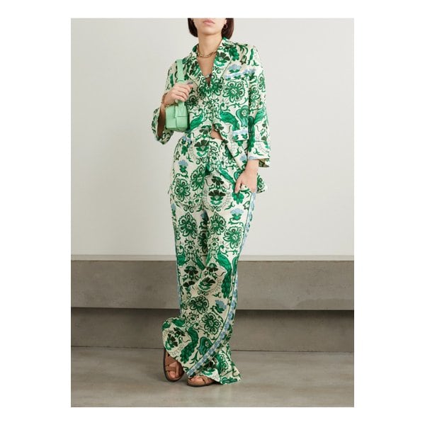 카라 카라 베네치아 플로럴 지오메트릭 실크 트윌 재킷 1647597325832026