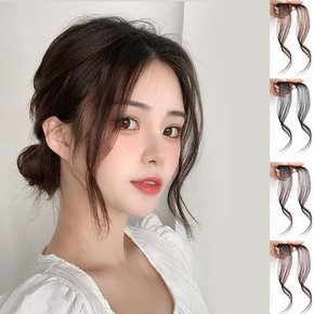 여성 예쁜 세련앞머리 포인트 피스 S자 웨이브 부분 가발