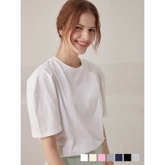 비뮤즈맨션 Curved short sleeve tee - 7colors