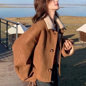 바나나X 여성 카라넥 크롭 코트 DSWA-DD395