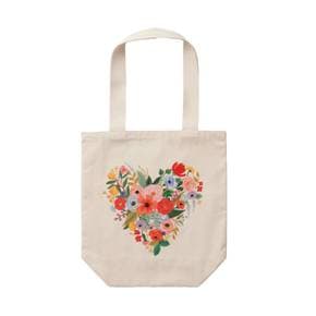 Floral Heart 꽃무늬 캔버스 가방 에코백