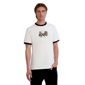 칼라거펠트 맨즈 그래픽 Short-Sleeve 티셔츠 - 화이트 26954375 1388137