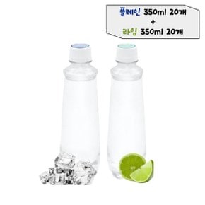 무라벨 초정 제로탄산수 플레인 라임 350ml 40개 음료