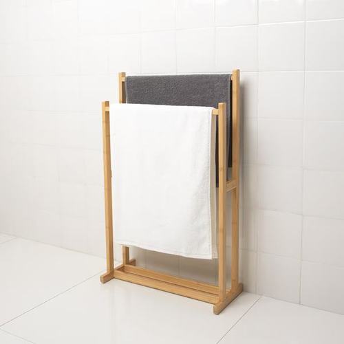 IKEA 로그룬드 수건스탠드+레일2 내추럴 47x75cm 대나무