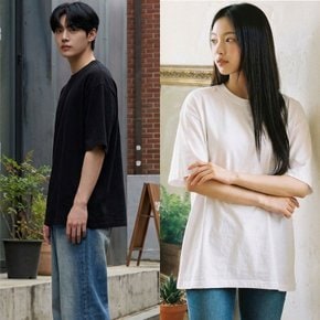 심플 베이직 남여공용 라운드 반팔