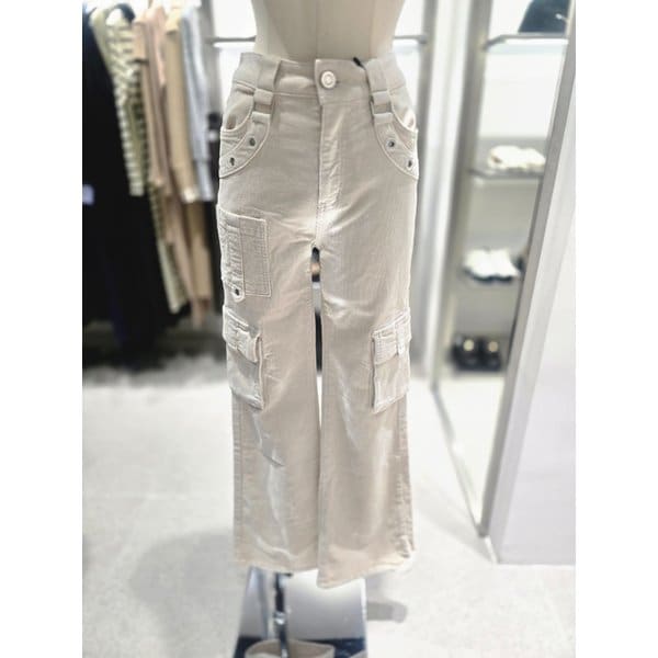 [여주점] 아일렛 포인트 코듀로이 부츠컷 팬츠 EQ4WP961