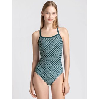 애디블 Retro frame racer-back deep green