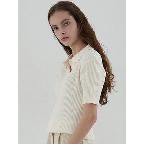 ouie312 cotton collar knit (cream)