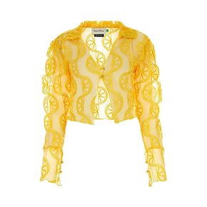 하우스 오브 써니 여성 자수 까사 레몬 셔츠 옐로우 VOL21114