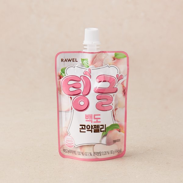 팅글 4kcal 곤약젤리 백도 80g 1팩