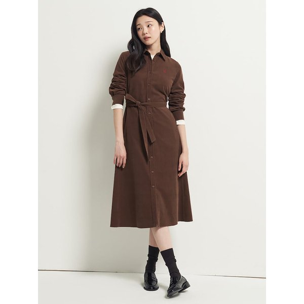 코듀로이 셔츠 원피스  브라운 (BF5971C03D)