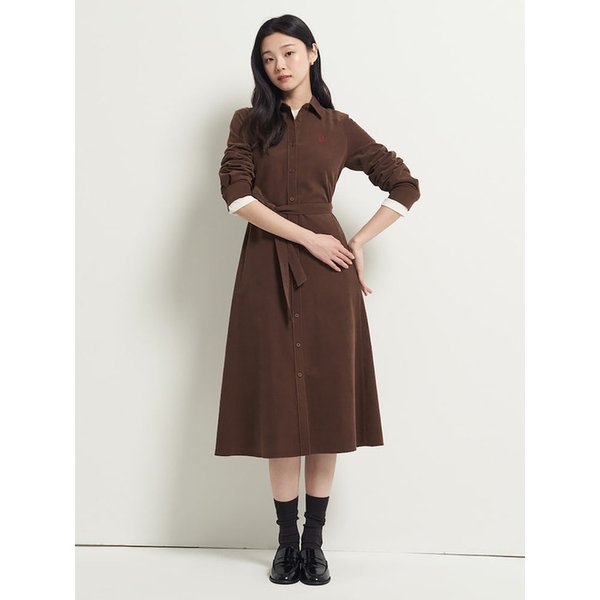 코듀로이 셔츠 원피스  브라운 (BF5971C03D)