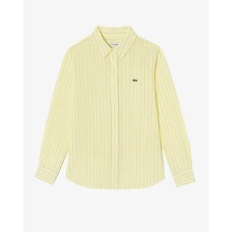 라코스테 [시흥점] 여성 썸머 코튼 스트라이프 셔츠 CF771E-55G