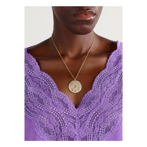 드비어스 탈리즘 메달 라지 18K 골드 다이아몬드 목걸이 46376663162898433