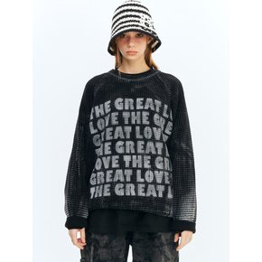 Lettering Knit Black