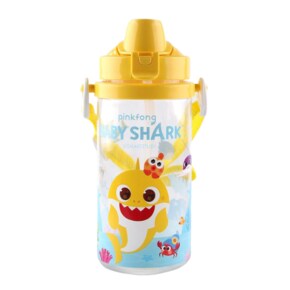 아기상어 심플끈달린 빨대 물통 350ml