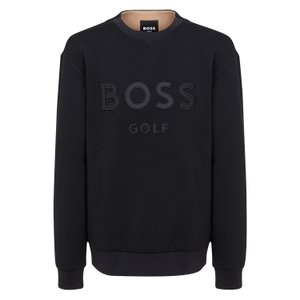 BOSS [BOSS GOLF] 남성 골프 모노그램 우븐 맨투맨 블랙(BHFTM1505-21)