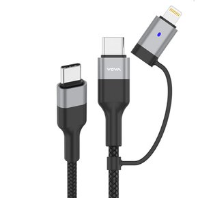 보바 60W 3in1 멀티 초고속 충전케이블 VA-220