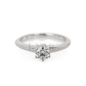 [중고명품] 티파니 다이아 웨딩링 0.34ct 플래티늄 다아이반지