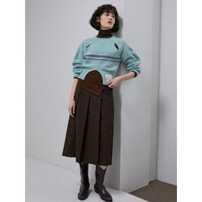 [LINE] Wool Blend Pleats Skirt