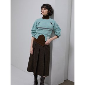 [LINE] Wool Blend Pleats Skirt