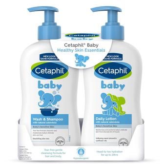  세타필 베이비 워시앤샴푸 데일리 로션 세트 399ml+399ml Cetaphil Baby Wash