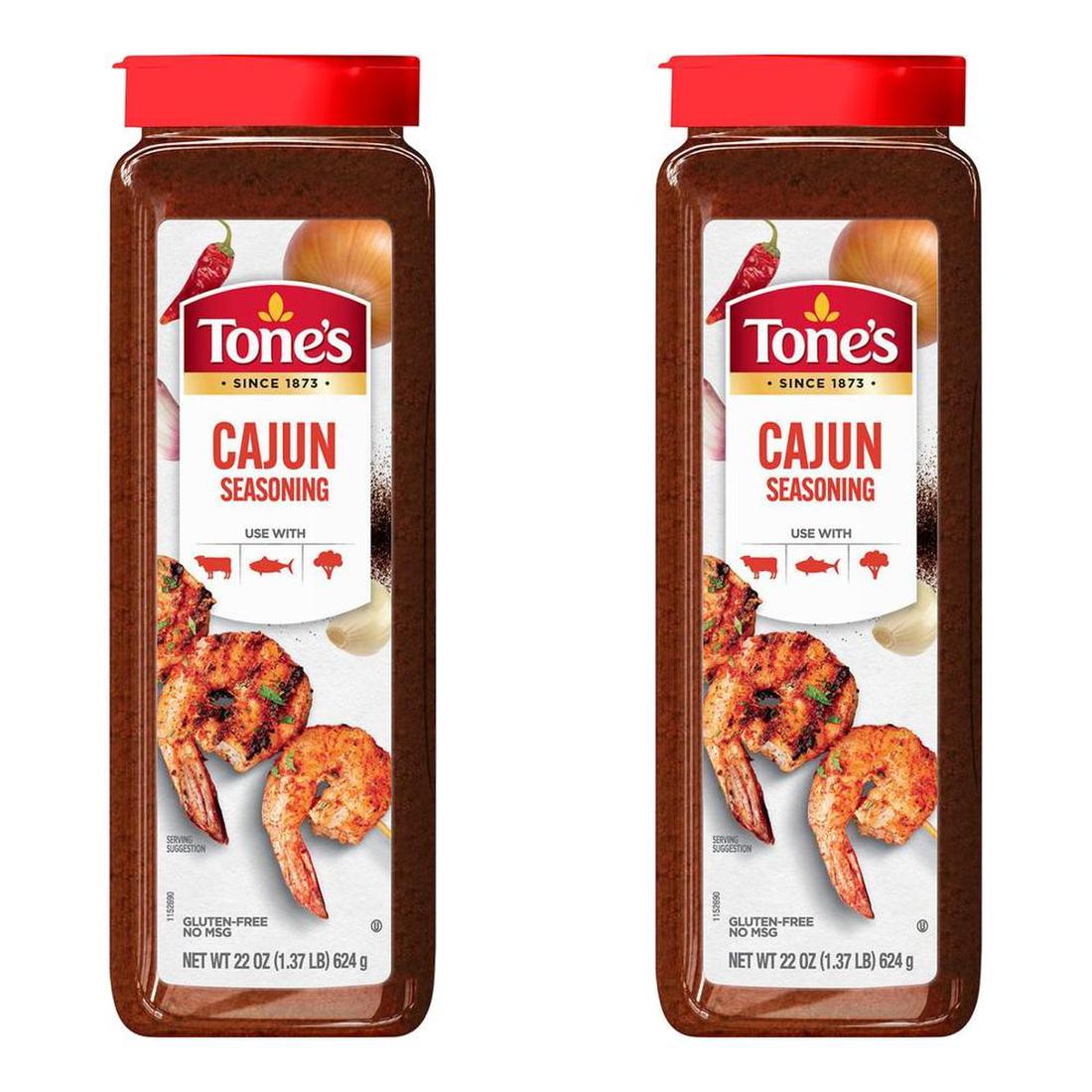 [해외직구]톤즈 케이준 블렌드 시즈닝 624g 2팩 Tones Cajun Seasoning Blend 22oz, 믿고 사는